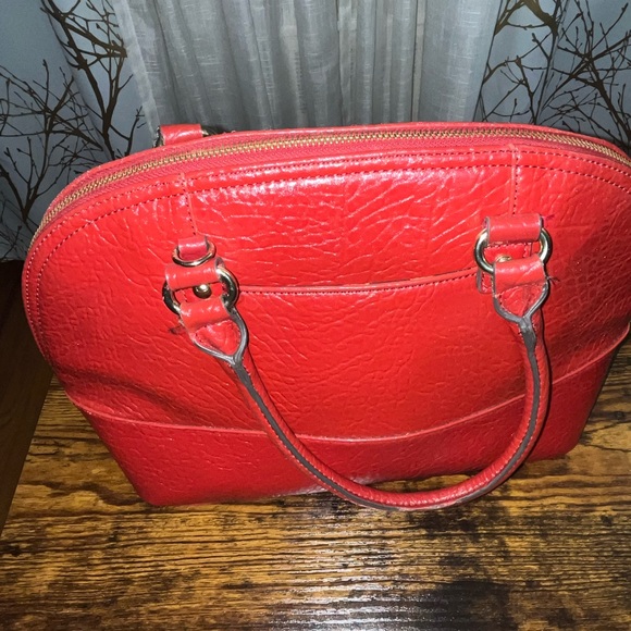 Anne Klein Bold Red Satchel - Picture 2 of 4